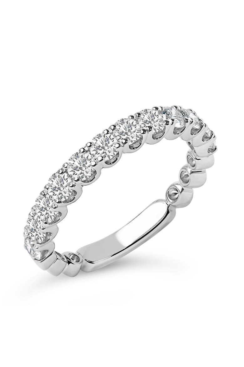 14K Gold 1.00 Cttw Round Diamond Prong Set Wedding Band, Alternate, color, White