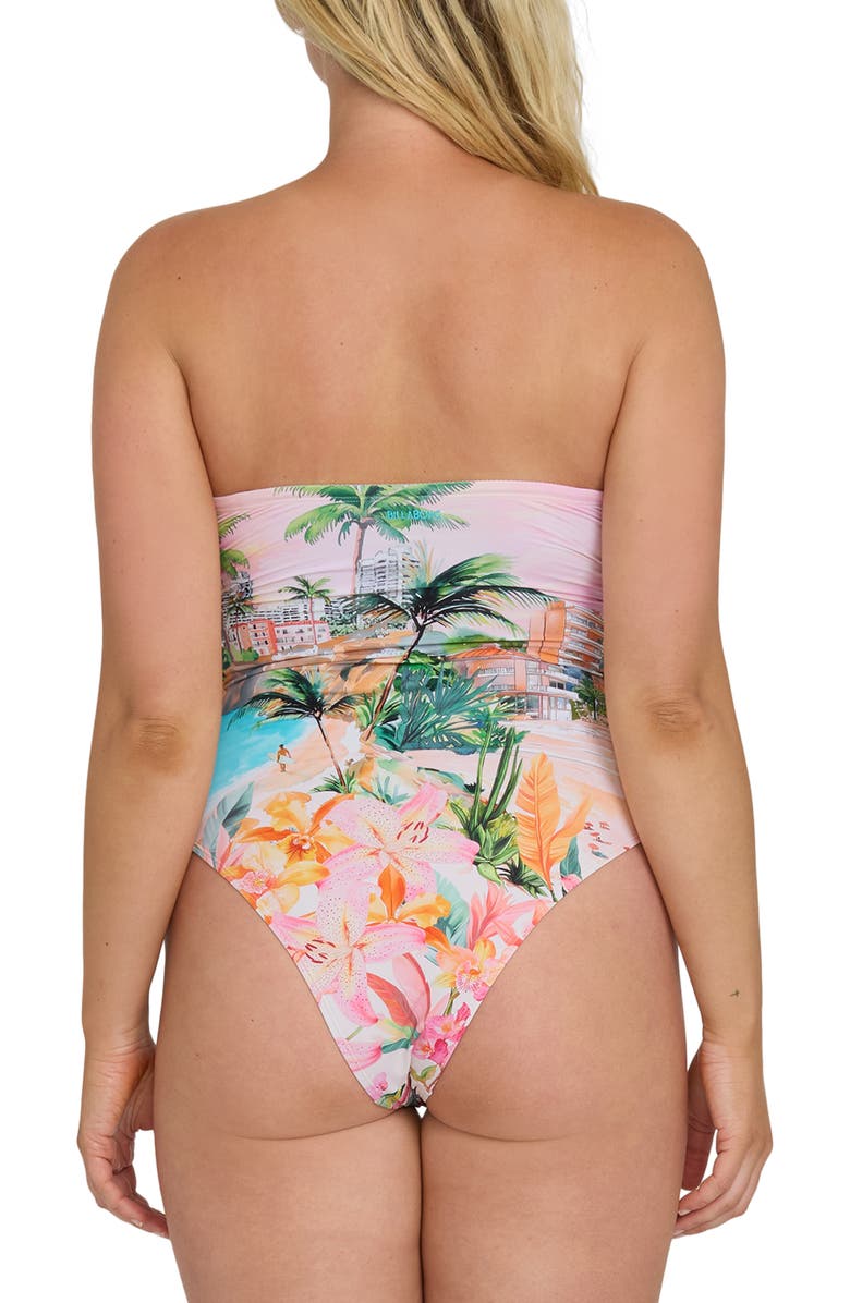 Billabong Paradise Sun Tully Strapless One-Piece Swimsuit, Alternate, color, Ocean Spray