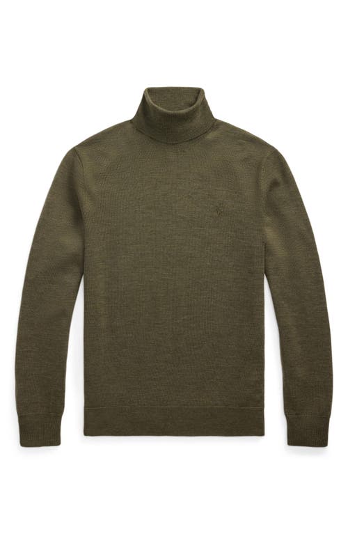 Polo Ralph Lauren Merino Wool Turtleneck Sweater In Green