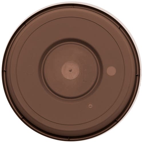 Bloem Terra 17 Inch Resin Saucer, Chocolate Brown Round Flower Pot Tray In Brown