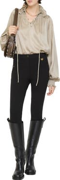 Burberry Herringbone Stretch Cotton Jodhpurs