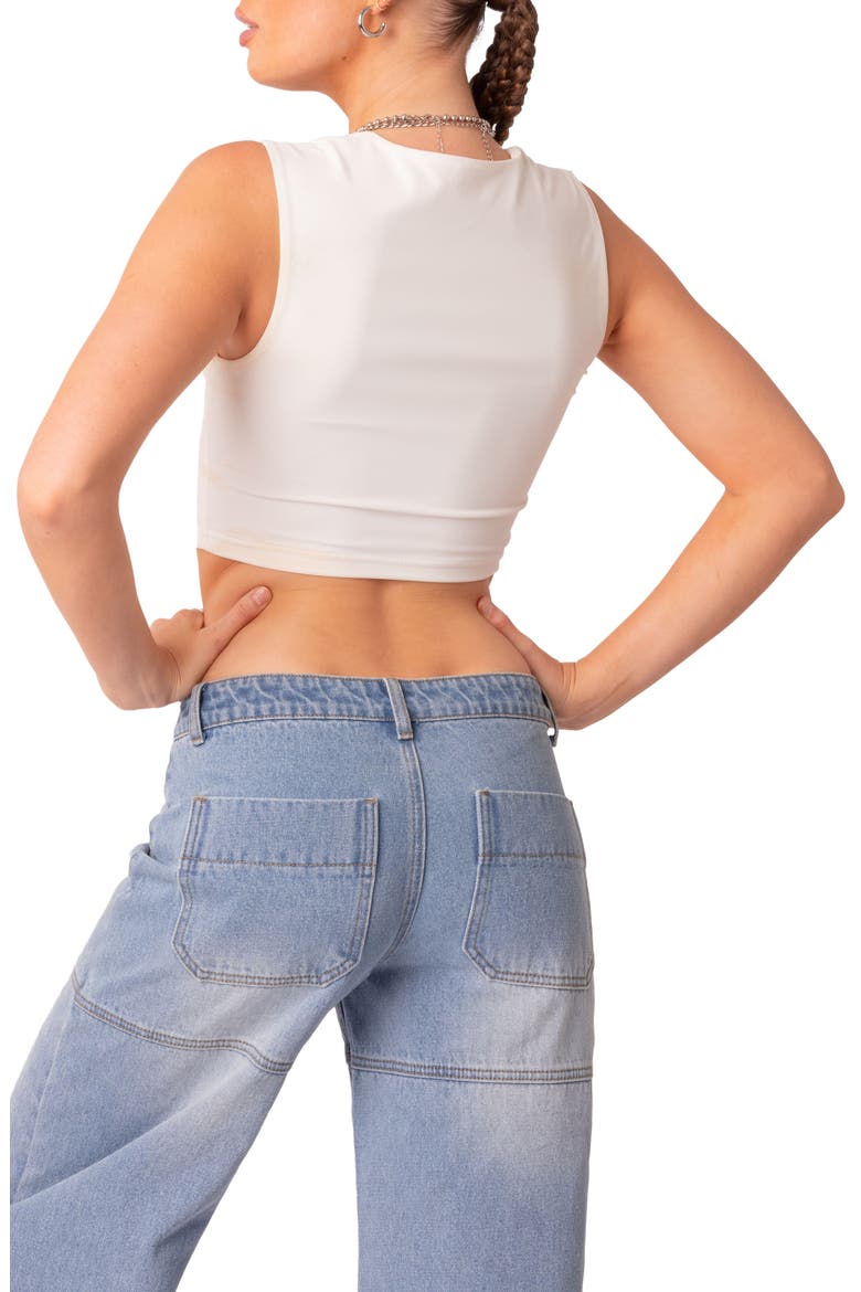 It Girl Square Neck Crop Tank, Alternate, color, WHITE