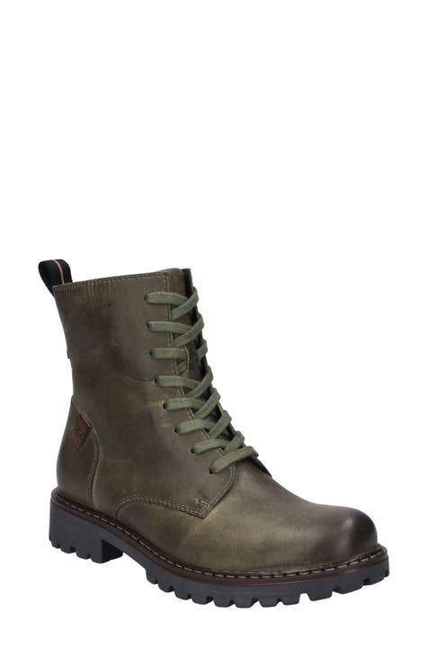 Green lace up boots womens online