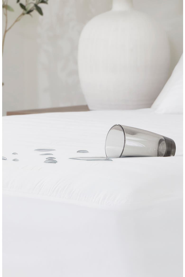 Fitted Mattress Protector, Alternate, color, WHITE