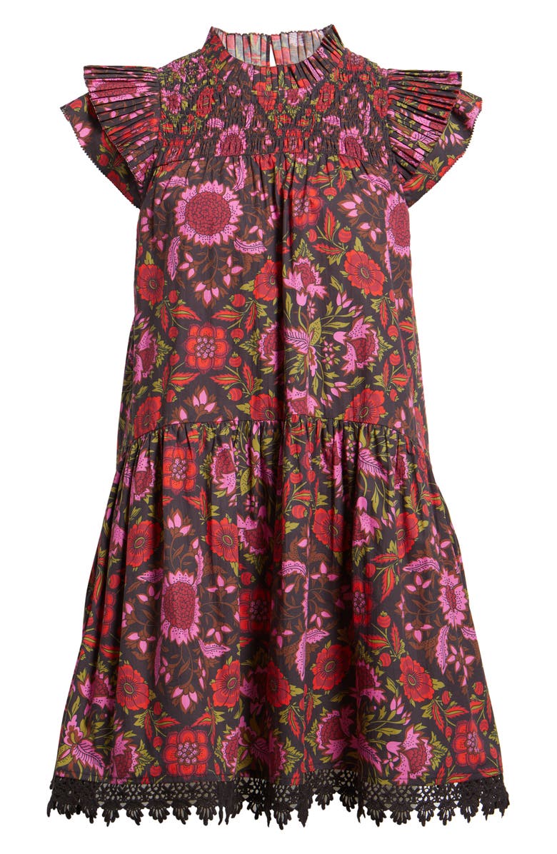LOVE THE LABEL Poppy Print Drop Waist Minidress, Alternate, color, Tabitha Floral Print