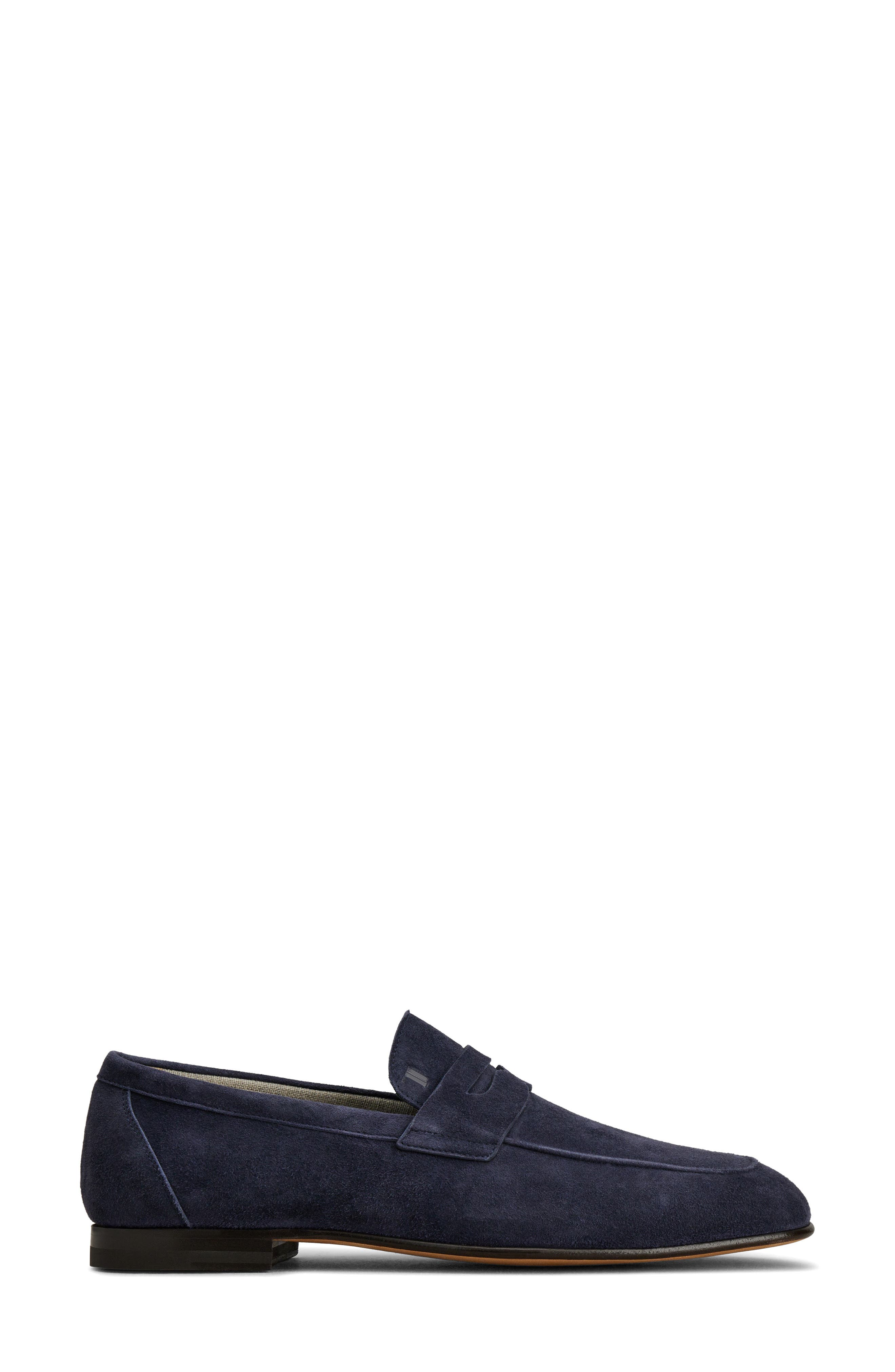 Tod's Deconstructed Penny Loafer, Alternate, color, Blue