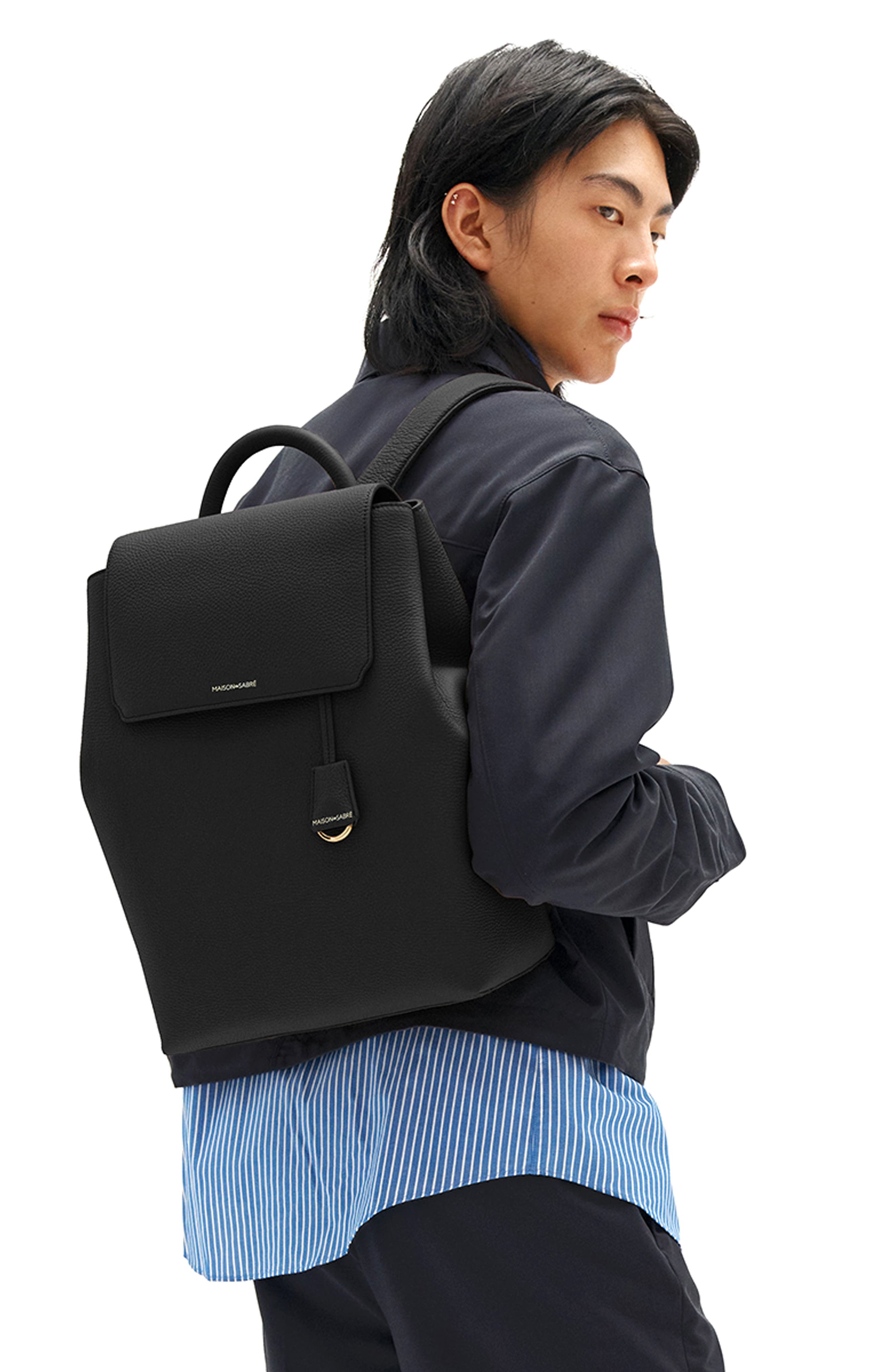 MAISON de SABRÉ The Medium Soft Backpack, Alternate, color, Black Caviar