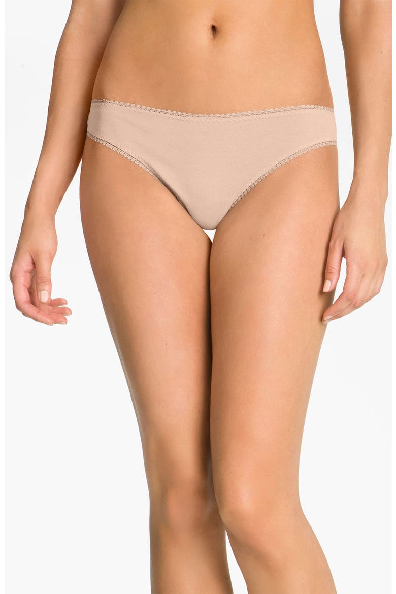 Cabana Stretch Cotton Thong, Main, color, CHAMPAGNE