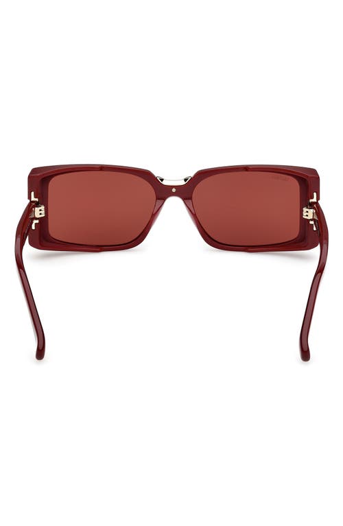 Max Mara Spark 54mm Rectangular Sunglasses In Burgundy