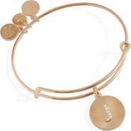 Alex and Ani Pave Starburst Texture Initial Bangle Bracelet