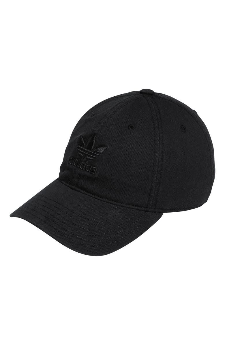 adidas Originals Relaxed Baseball Cap, Main, color, Black/ Black 2