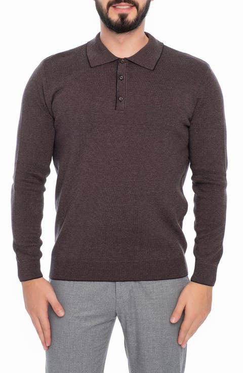 Long Sleeve Cotton Polo