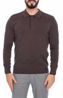 VELLAPAIS Long Sleeve Cotton Polo