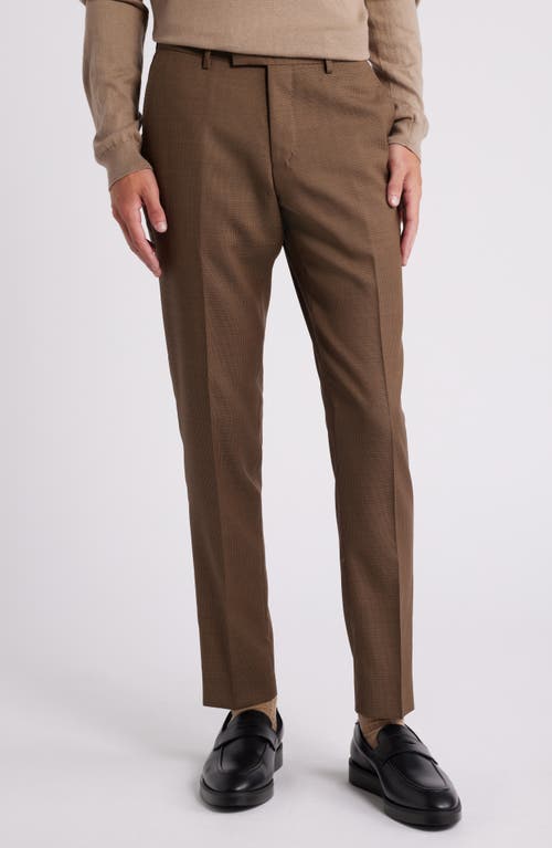 Tiger of Sweden Tenuta Slim Fit Wool Dress Pants in Dusty Brown 