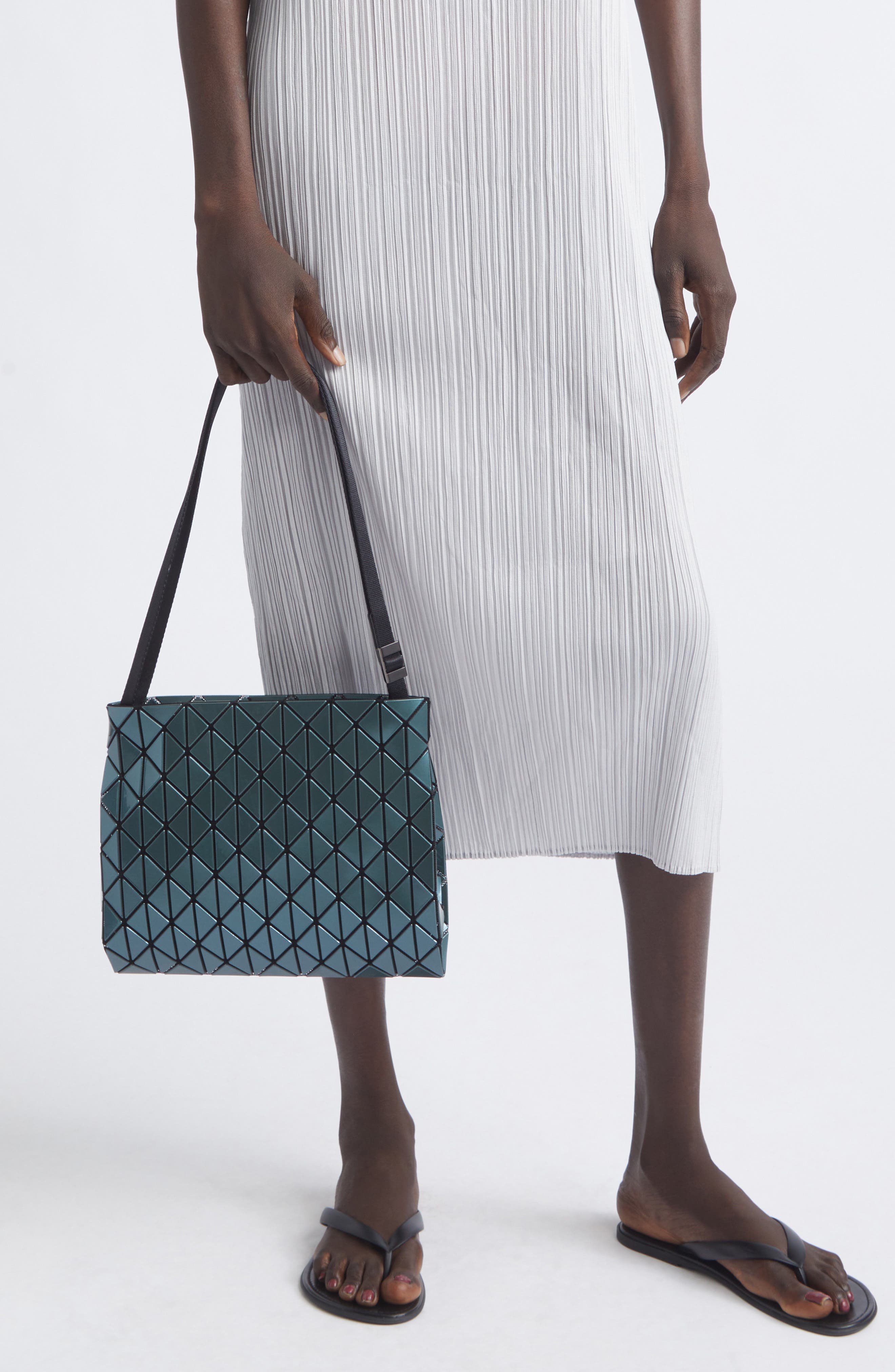 Row Metallic Crossbody Bag, Alternate, color, VIRIDIAN