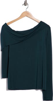 Renee C One-Shoulder Stretch Modal Top