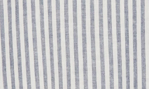 CASLON CASLON® STRIPE SHORT SLEEVE LINEN BLEND TOP