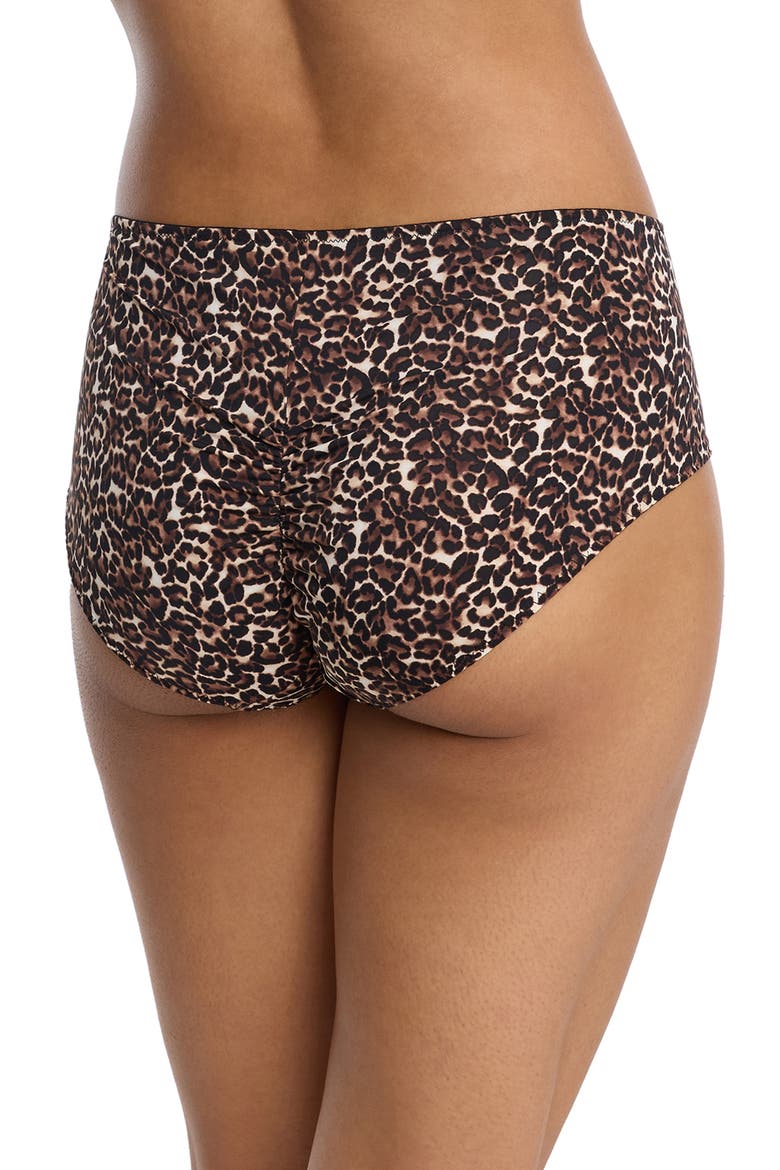 Entice Lace Trim Briefs, Alternate, color, BLACK LEOPARD PRINT