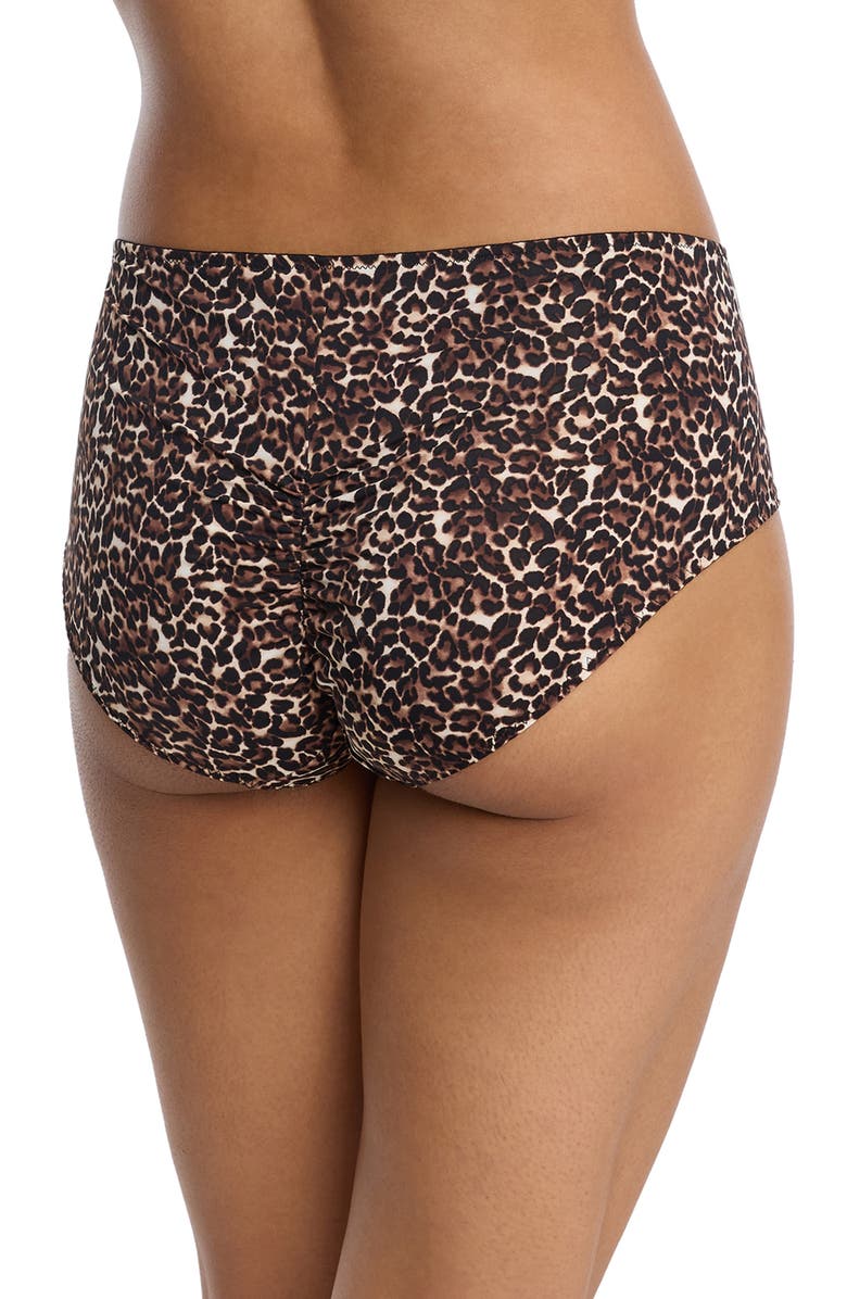 Skarlett Blue Entice Lace Trim Briefs, Alternate, color, Black Leopard Print