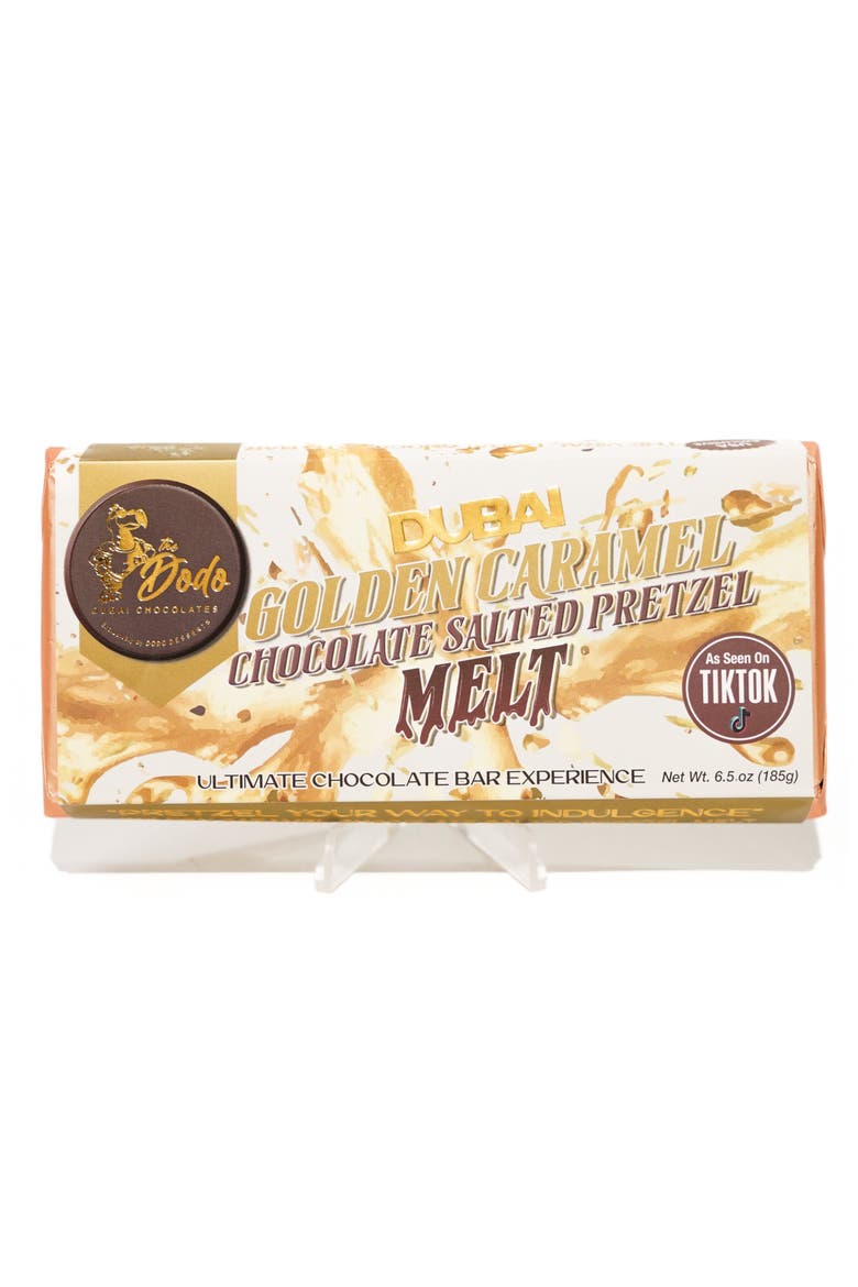 Viral Dubai Style Chocolate Bar, Alternate, color, Golden Caramel Pretzel Melt