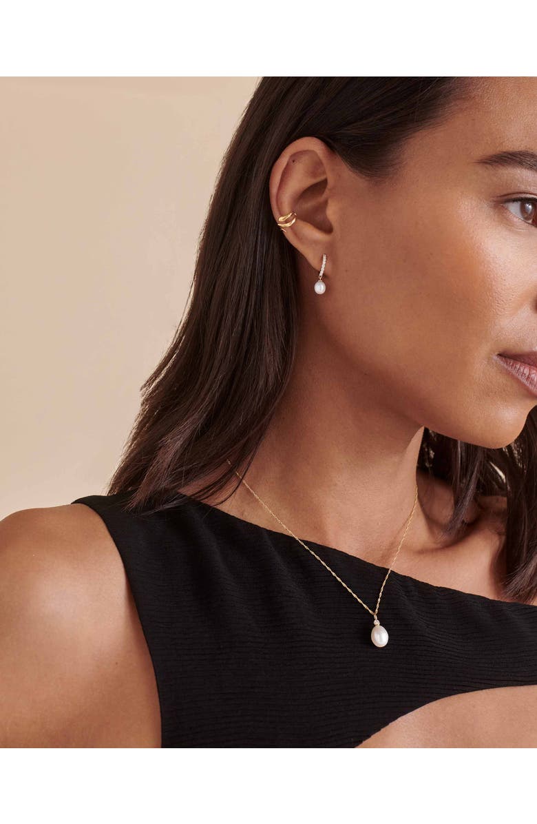 Edge of Ember Pearl Diamond Necklace, Alternate, color, Pearl