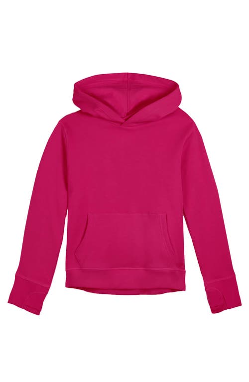 Shop Mightly Organic Cotton Pullover Pocket Hoodie In Magenta