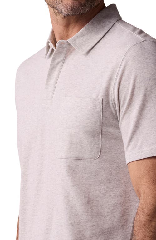 The Normal Brand Active Puremeso Everyday Pocket Polo In Stone