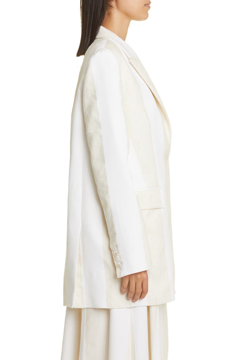 PARTOW Leo Colorblock Cotton & Linen Blazer, Alternate, color,