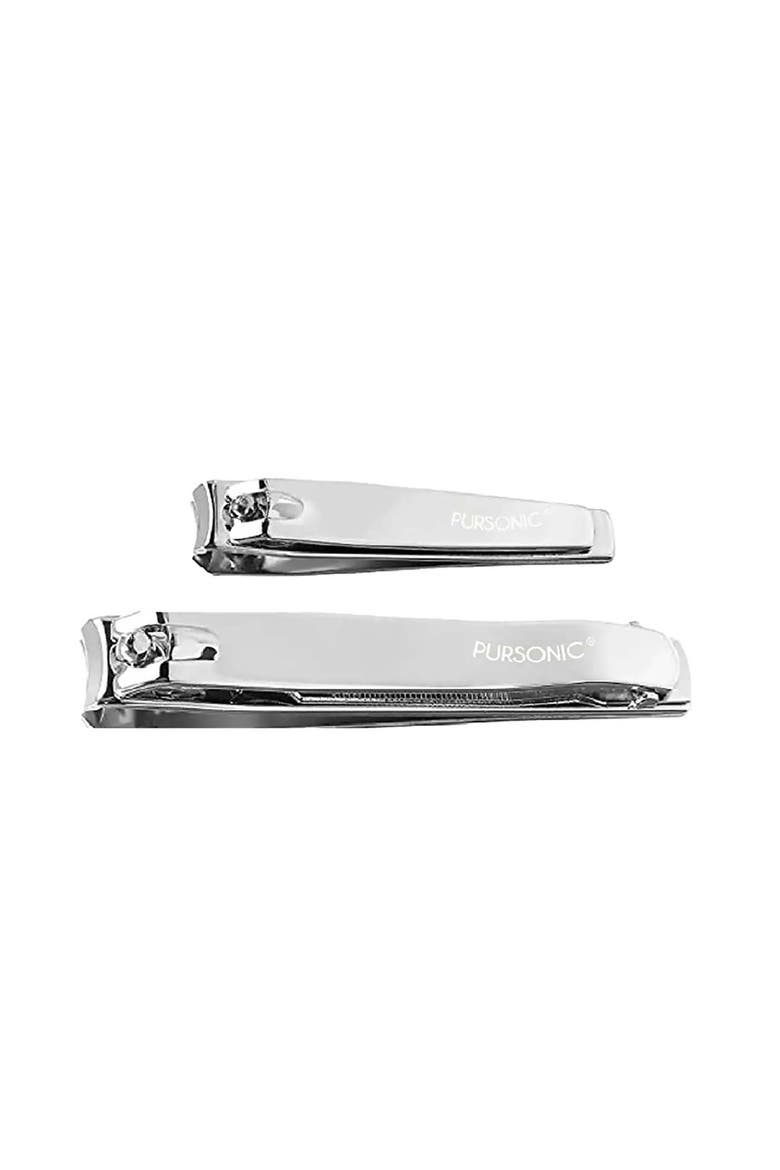 Salon Grade Premium 2 Pack Nail Clipper, Alternate, color, Silver
