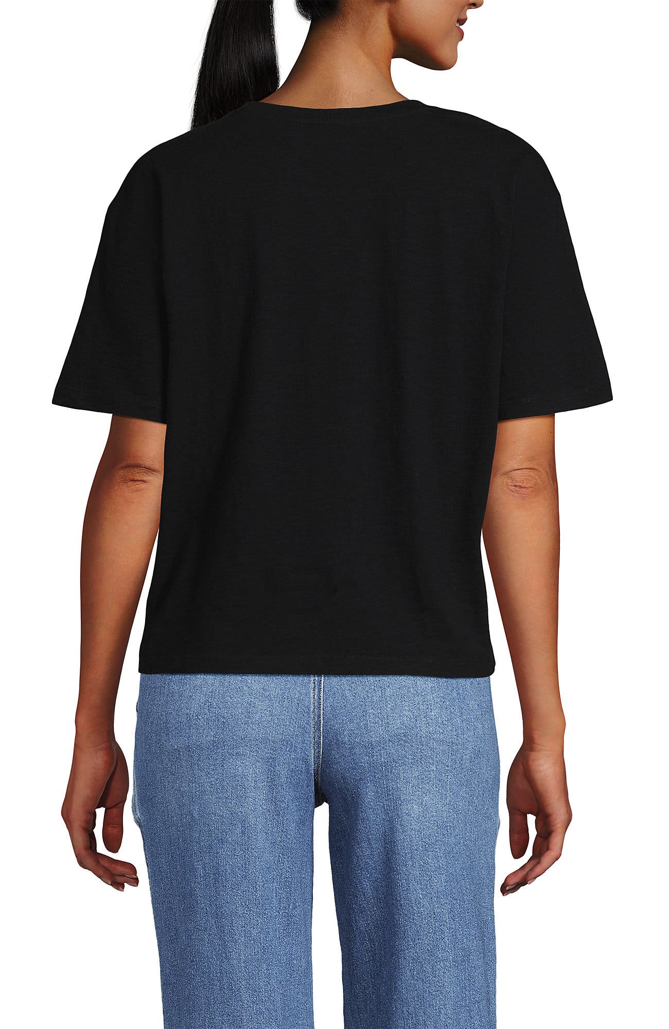 Short Sleeve Slub Jersey Cutwork T-Shirt - image 2