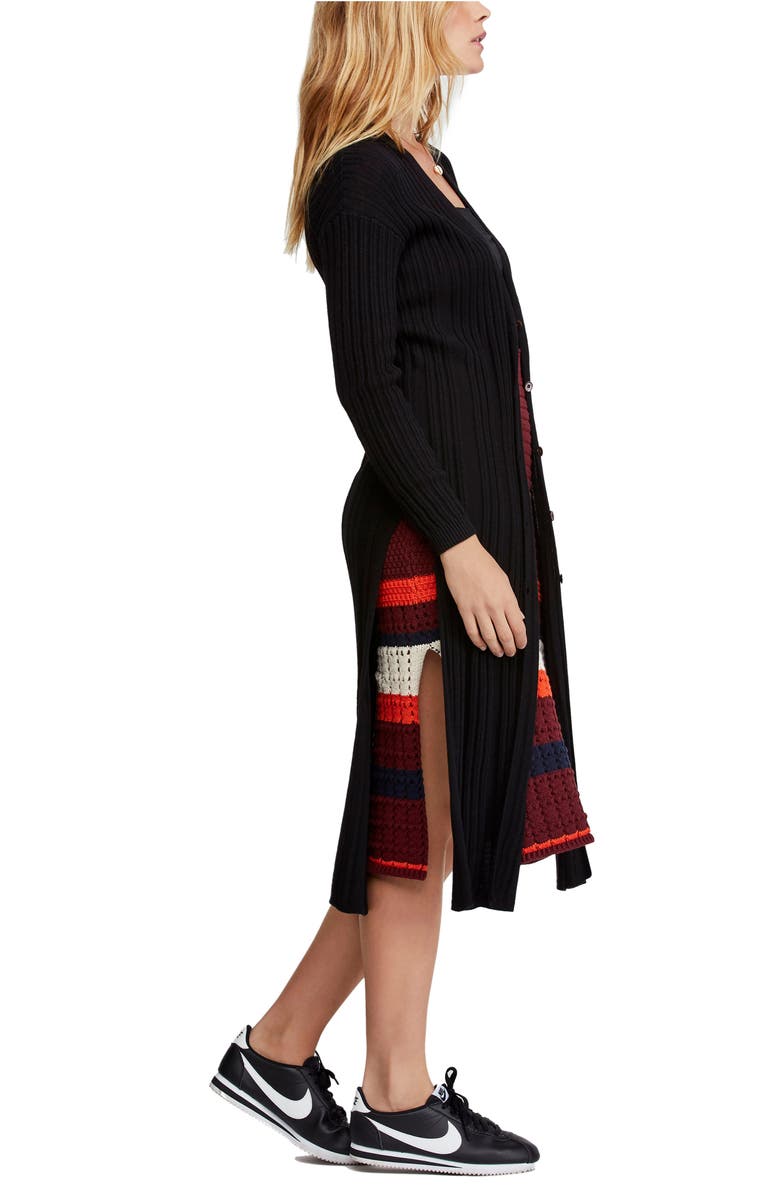 Free People Skinny Mini Cardigan, Alternate, color, 