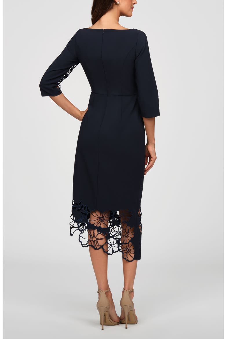 Vanna Lace Sheath Dress, Alternate, color, NIGHT SKY