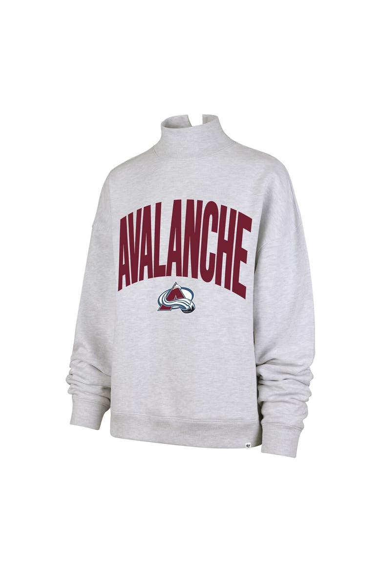 Women's '47  Heather Gray Colorado Avalanche Subtle Muse Sweatshirt, Alternate, color, Heather Gray