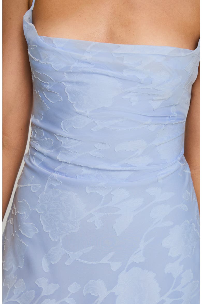 Celena Floral Burnout Minidress, Alternate, color, BLUE