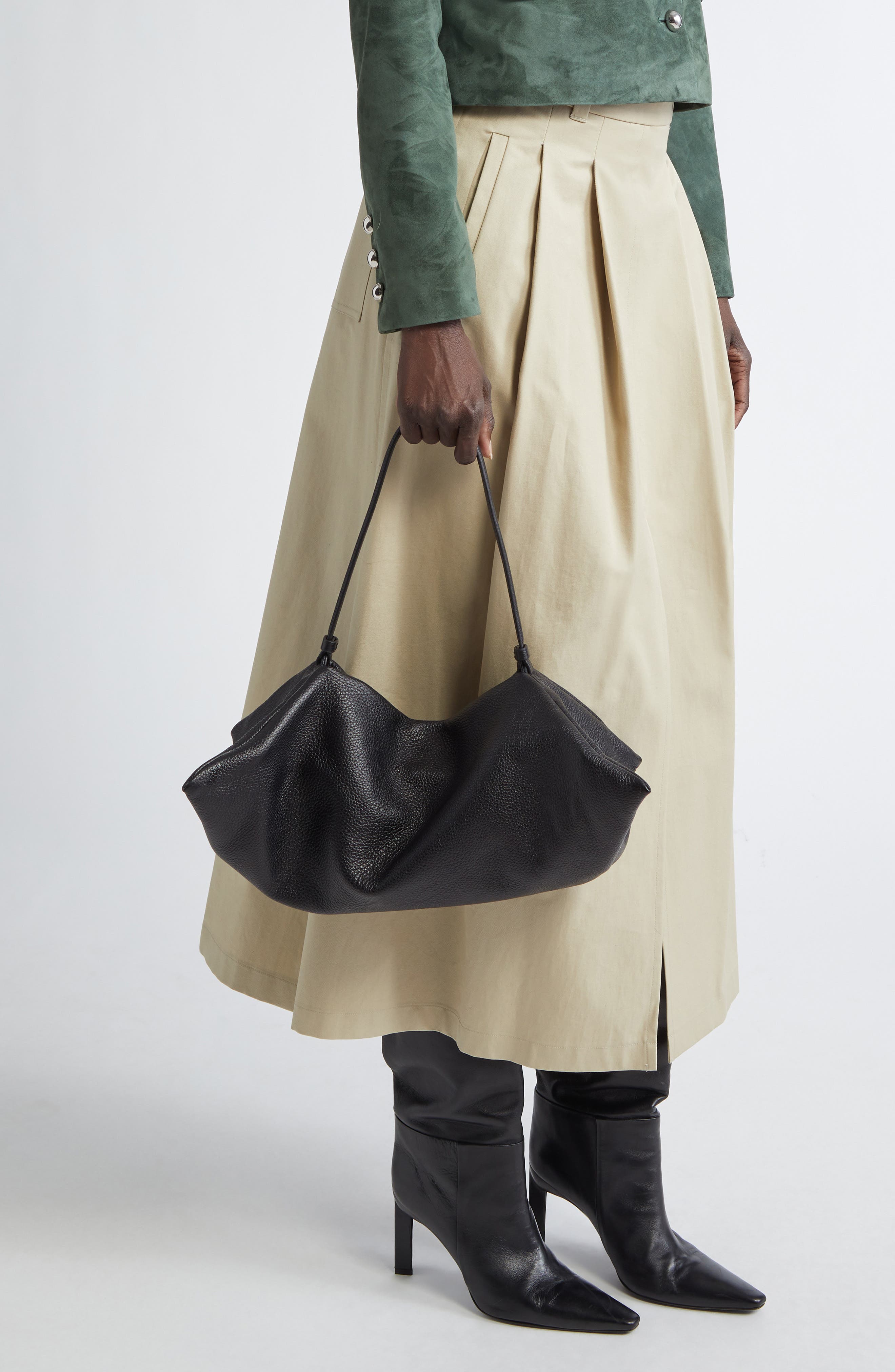 Altuzarra Origami Leather East/West Shoulder Bag, Alternate, color, 