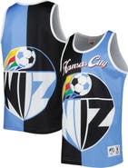 Mitchell & Ness Men's Mitchell & Ness Black/Sky Blue Sporting Kansas City Sublimated Split Logo Tank Top