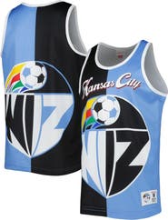Mitchell & Ness Men's Mitchell & Ness Black/Sky Blue Sporting Kansas City Sublimated Split Logo Tank Top