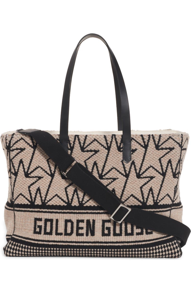 Golden Goose California East/West Wool Blend Knit Tote, Alternate, color,