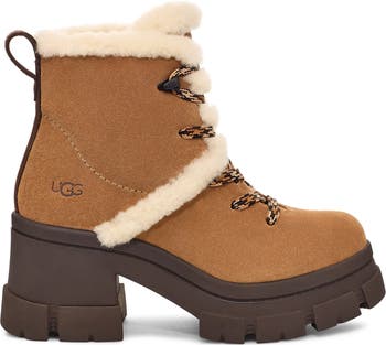 Brooklyn Water Resistant Hiker Boot with Genuine Shearling Trim