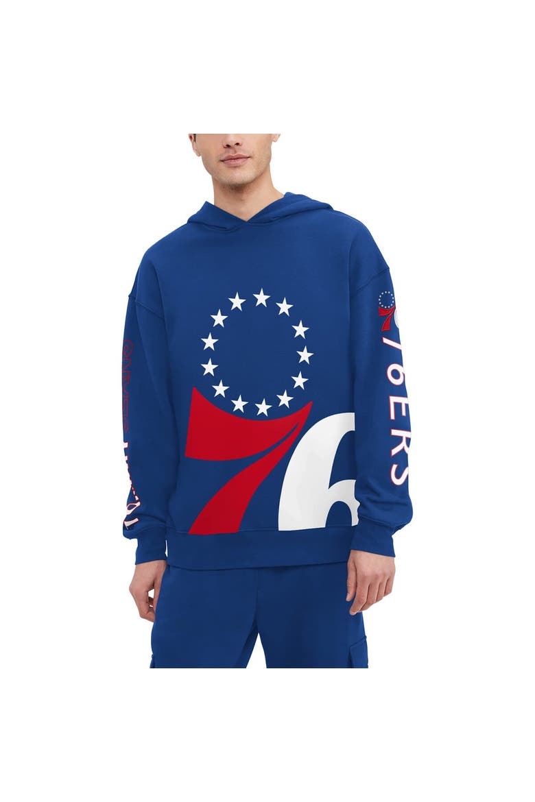 Men's Tommy Jeans Royal Philadelphia 76ers Kenny Pullover Hoodie, Main, color, Royal