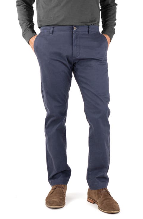 Straight Leg Stretch Cotton Twill Chino Pants