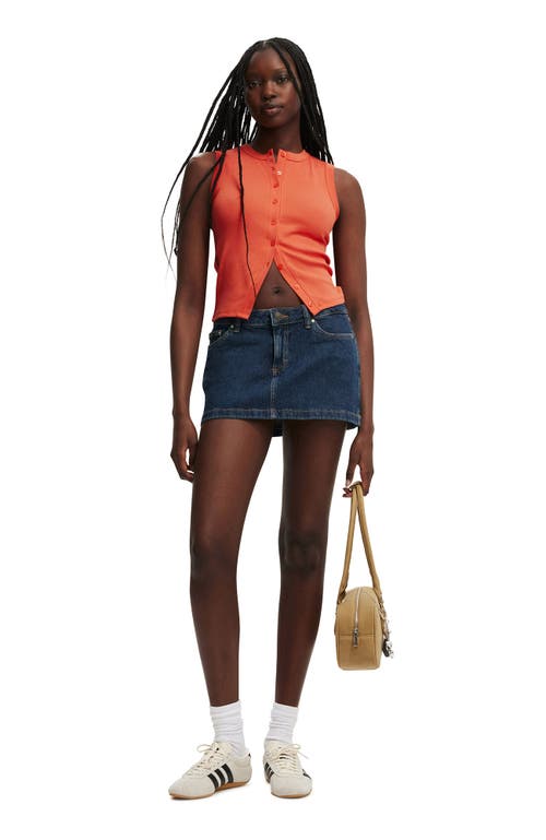 Cotton On Charlie Button Front Tank In Orange