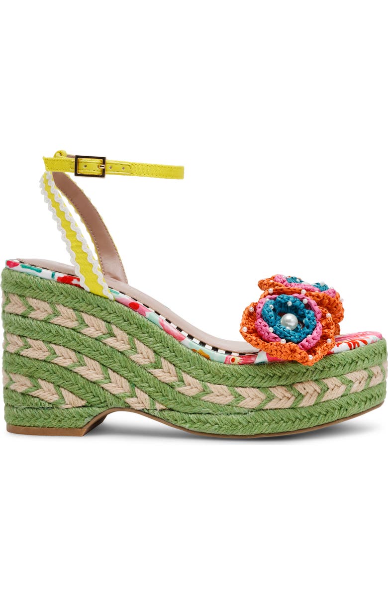 Betsey Johnson Marabela Platform Wedge Sandal, Alternate, color,