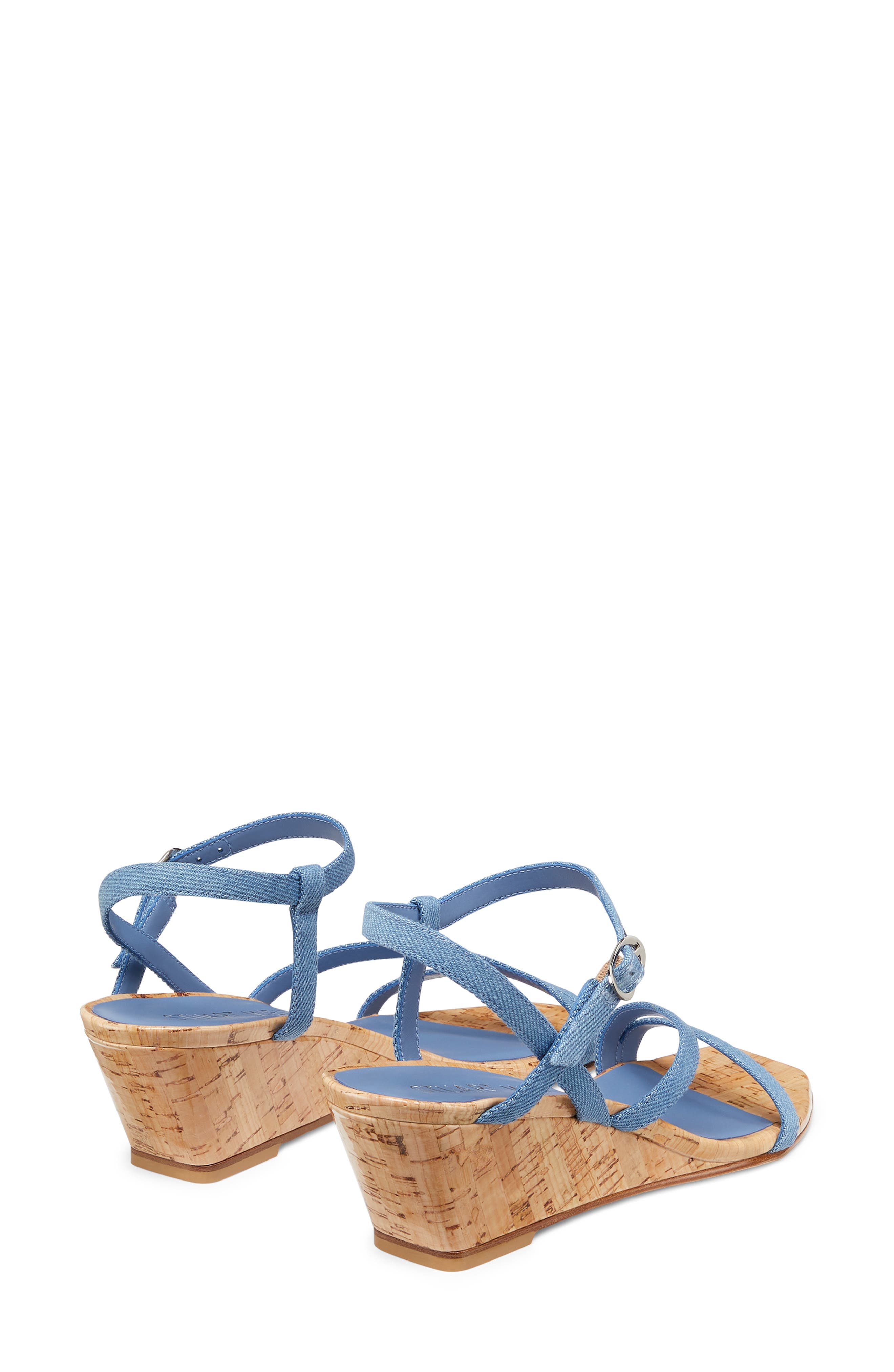 Stuart Weitzman Oasis 50 Wedge Sandal, Alternate, color, Washed