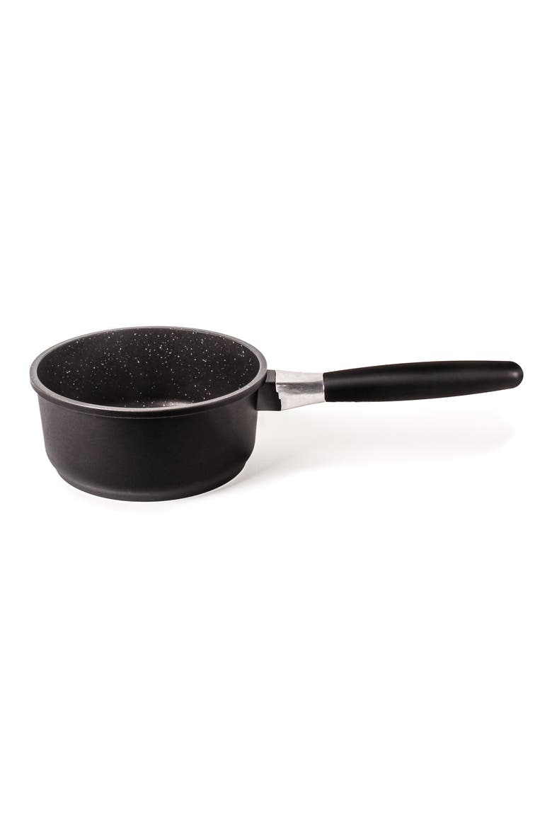 Eurocast Cast Aluminum Nonstick Saucepan with Lid, Alternate, color, BLACK