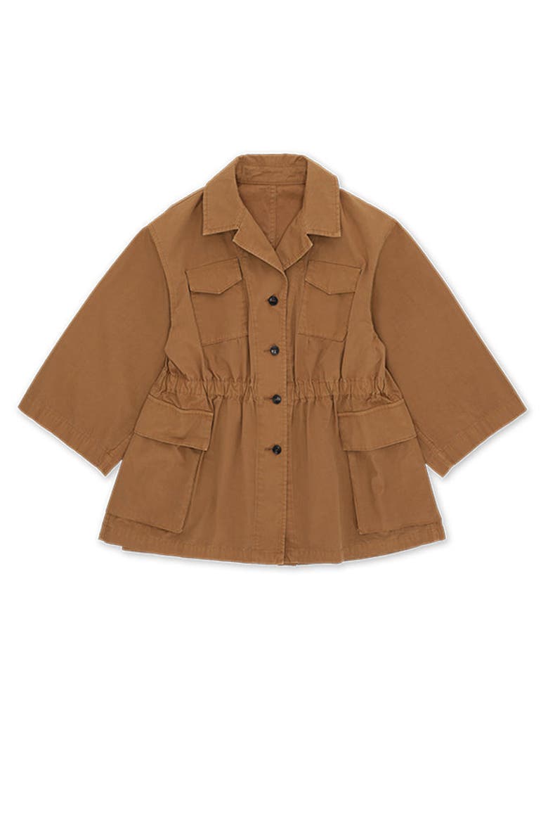 Flegia Sahariana Cotton Jacket, Main, color, CACAO