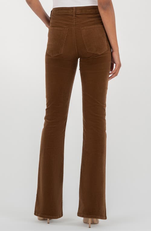Kut From The Kloth Ana Fab Ab High Waist Corduroy Flare Jeans In Brown