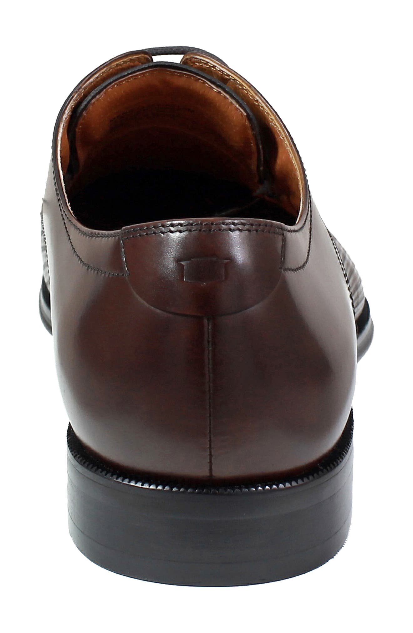 Belfast Embossed Cap Toe Derby, Alternate, color, BROWN LEATHER