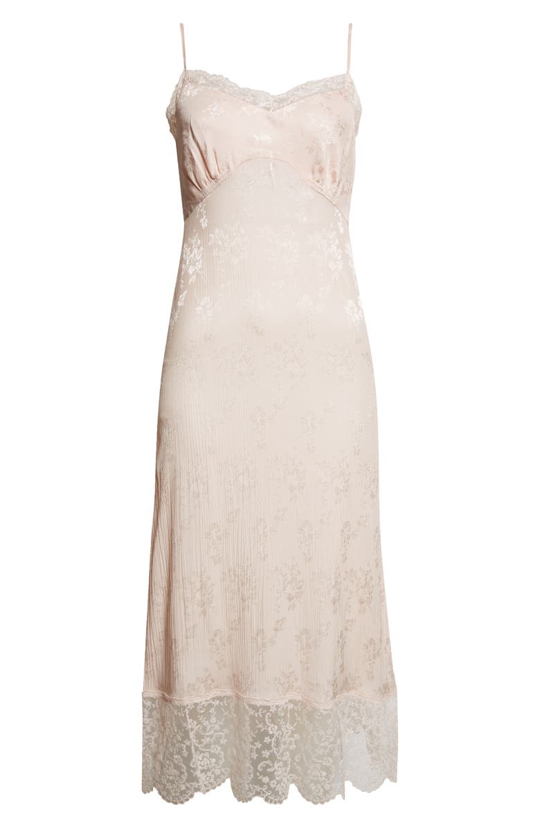 Simone Rocha Deep Lace Trim Slipdress, Alternate, color, Blush