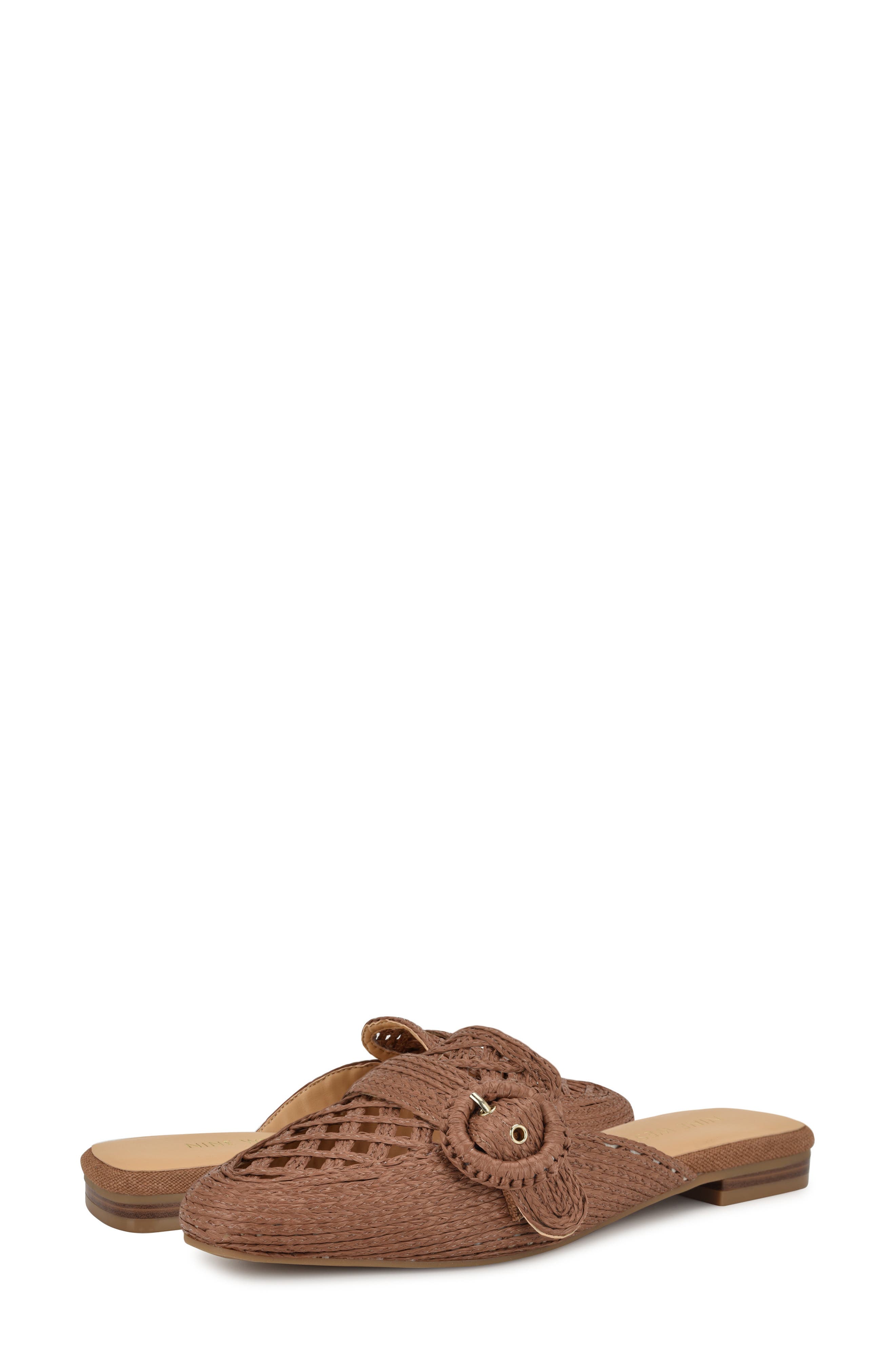 Nine West Caspe Woven Mule, Alternate, color, Dark Brown